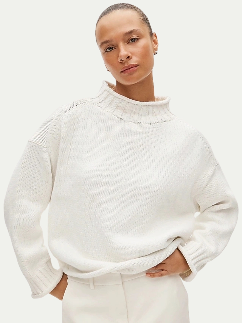New! J. Crew 2025 Rollneck Sweater Ivory S Spring 2026